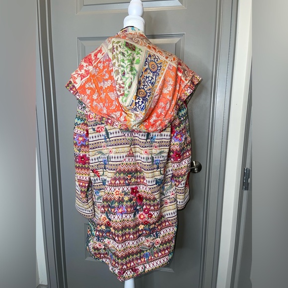 BIYA JOHNNY WAS boho coat hooded jacket Jacket size Medium - Picture 4 of 12